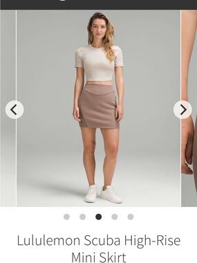 lululemon athletica High-Rise Mini Skirt in Taupe